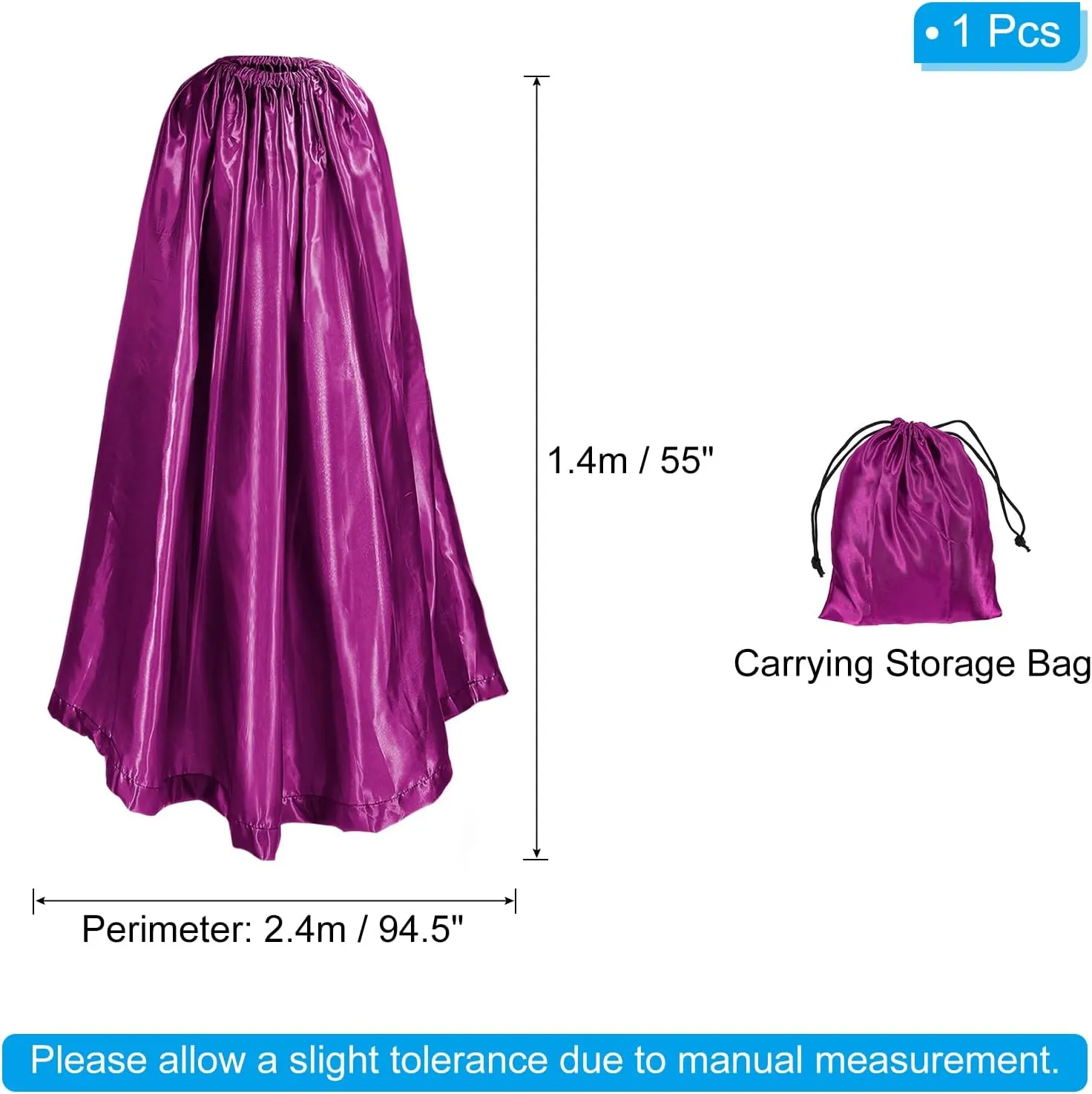 PATIKIL Portable Dressing Room, 1.4M Length Instant Dressing Cover Up Changing Tent Privacy Shelter for Beach Boating Camping Competition, Dark Purple