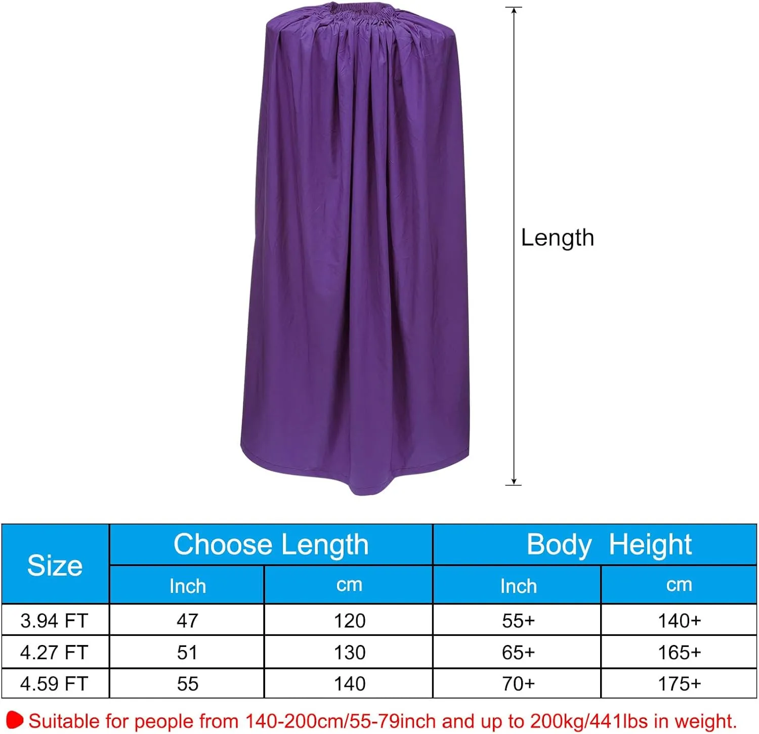 PATIKIL Portable Dressing Room, 4.59ft Length Instant Dressing Cover Up Changing Tent Privacy Shelters for Beach Boating Camping Competition, Dark Purple