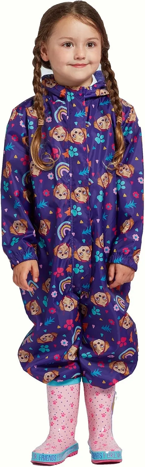 Paw Patrol Rain Suit Girls| Skye Waterproof Coverall for Toddler