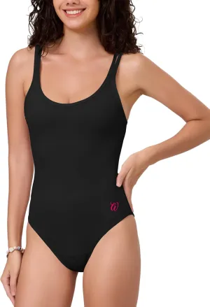 Period Swimwear Women One Piece Swimsuit Leakproof Menstrual Double Strap Sporty Bathing Suit for Teen Girls