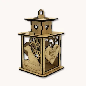 Personalized Wooden Pet Memorial Lantern - Dog
