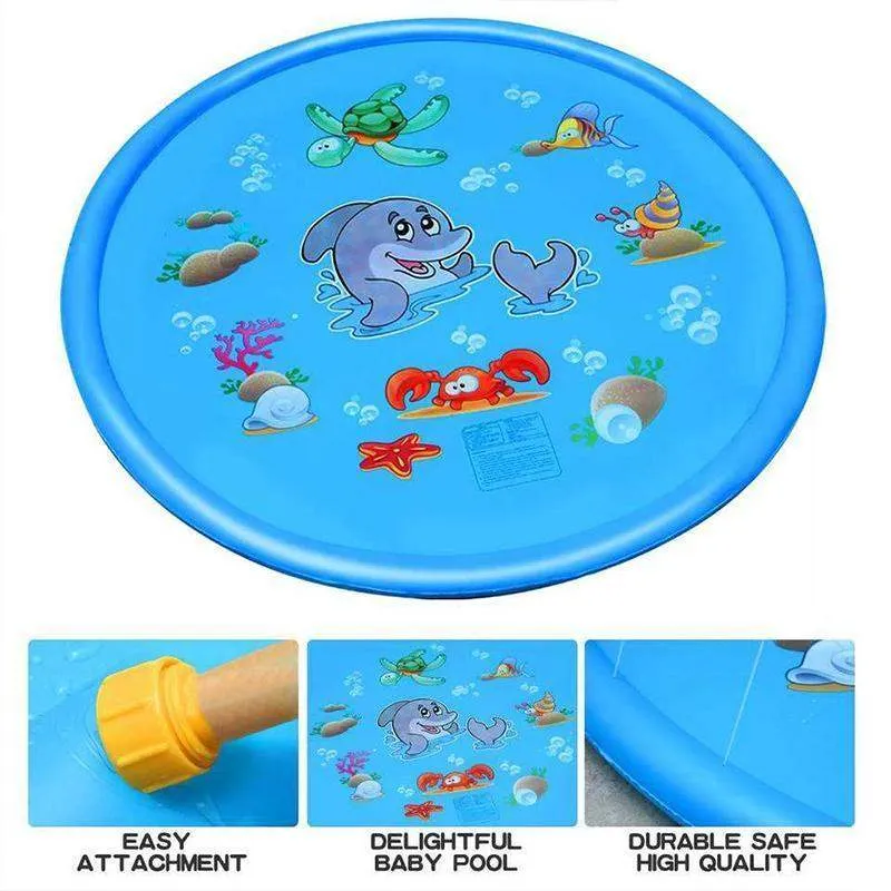 Pet-Friendly Inflatable Sprinkler Mat