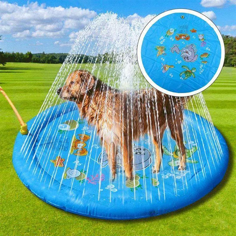 Pet-Friendly Inflatable Sprinkler Mat
