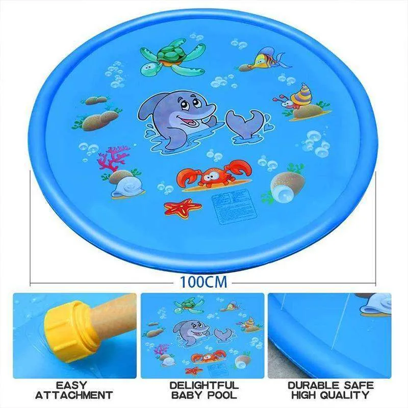 Pet-Friendly Inflatable Sprinkler Mat