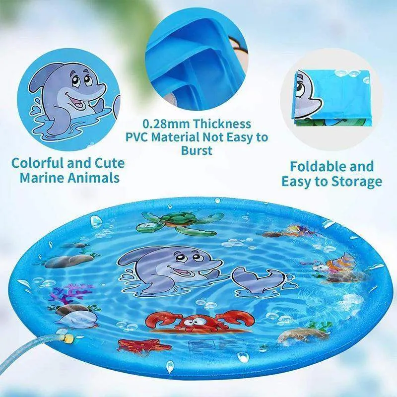 Pet-Friendly Inflatable Sprinkler Mat