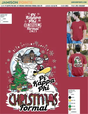 Pi Kappa Phi University of Virginia Christmas Formal T-Shirt