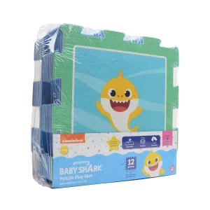 Pinkfong Baby Shark - Baby, Infant Toddler - Puzzle Play Mat - Foam Floor Tiles - Non-Toxic - 12 Pieces