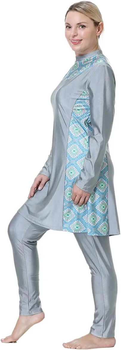 Plus Size Muslim Swimwear for Women Burkini Islamic Swimming Suit
