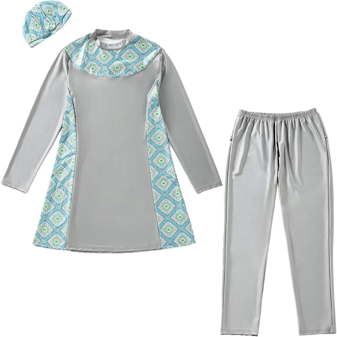 Plus Size Muslim Swimwear for Women Burkini Islamic Swimming Suit