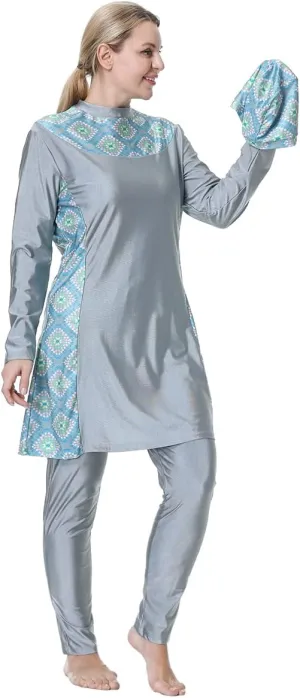 Plus Size Muslim Swimwear for Women Burkini Islamic Swimming Suit
