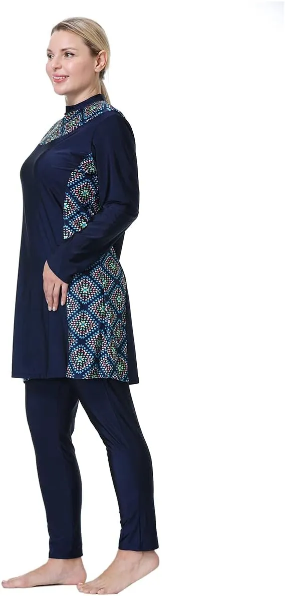 Plus Size Muslim Swimwear for Women Burkini Islamic Swimming Suit