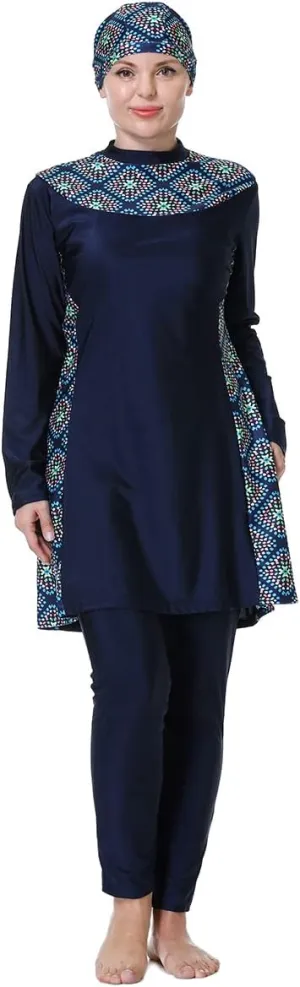 Plus Size Muslim Swimwear for Women Burkini Islamic Swimming Suit
