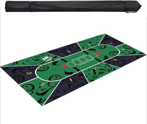 Poker Mat Mouse Mat, Portable Rubber Foam Poker Tabletop Layout Mat | Dining Table Poker Cover with Carrying Bag