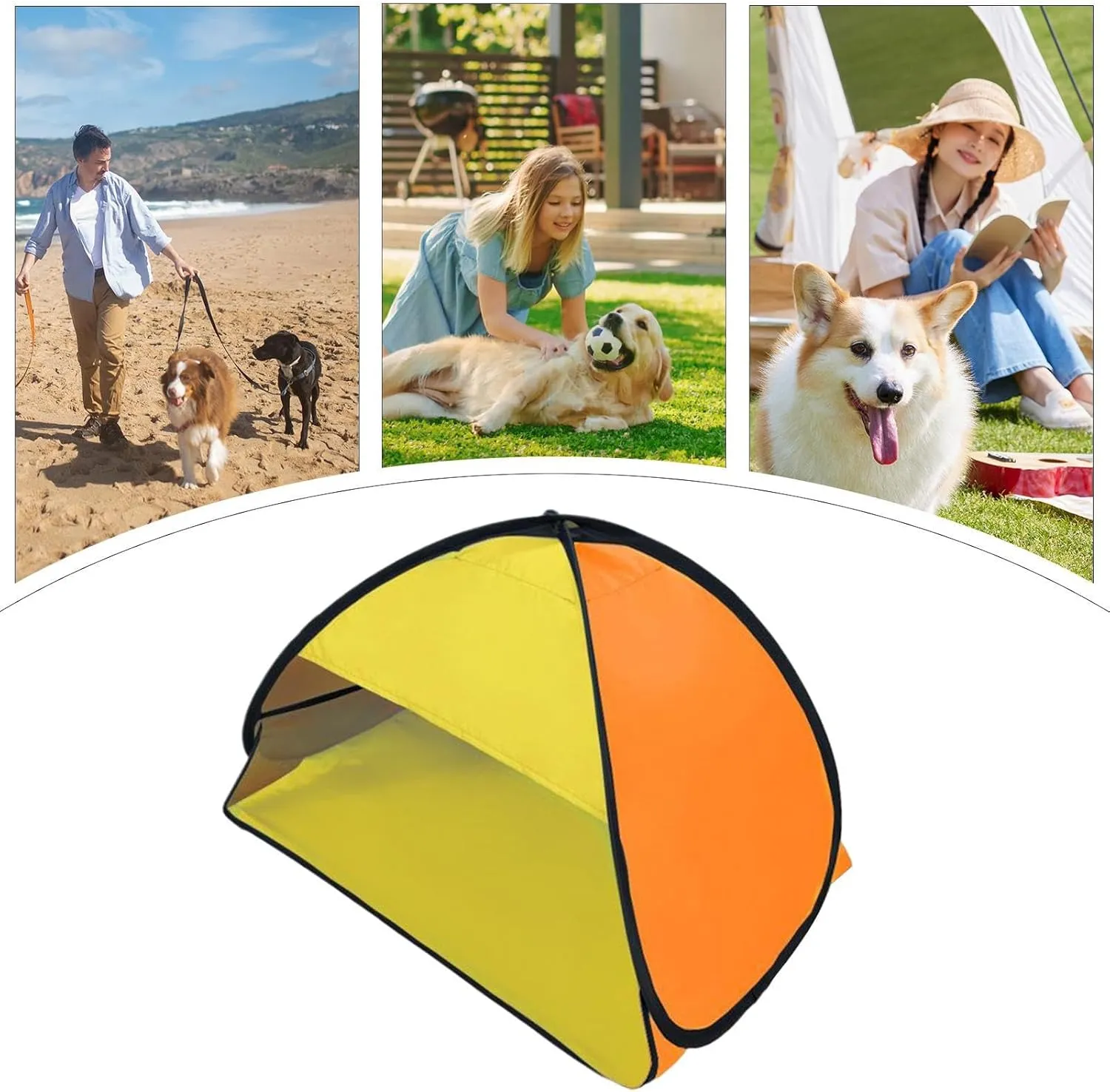 Pop Up Beach Head Tent - UV Blocking Beach Head Canopy - Easy Setup Automatic Sun Shelters for Outdoor Hiking Picnic Sunbathing Fishing
