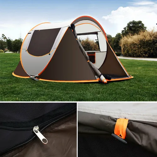 Pop Up Camping Tent - Waterproof Hiking Tents for 4 to 5 Persons - Large Tents Automatic Tarp Tent for Outdoor, Beach