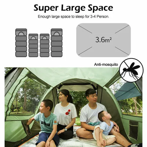 Pop Up Camping Tent - Waterproof Hiking Tents for 4 to 5 Persons - Large Tents Automatic Tarp Tent for Outdoor, Beach