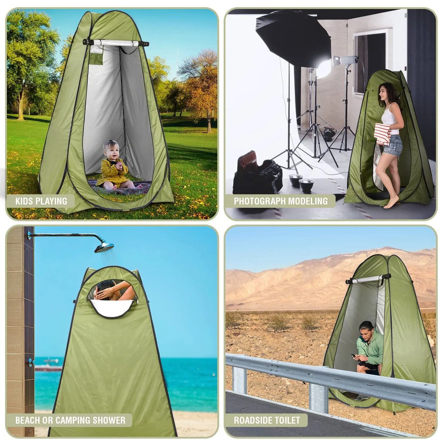 Pop Up Privacy Tent - Instant Portable Outdoor Shower Tent, Camp Toilet, Changing Room
