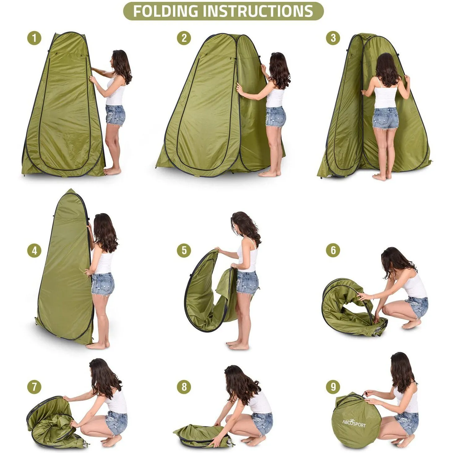 Pop Up Privacy Tent - Instant Portable Outdoor Shower Tent, Camp Toilet, Changing Room