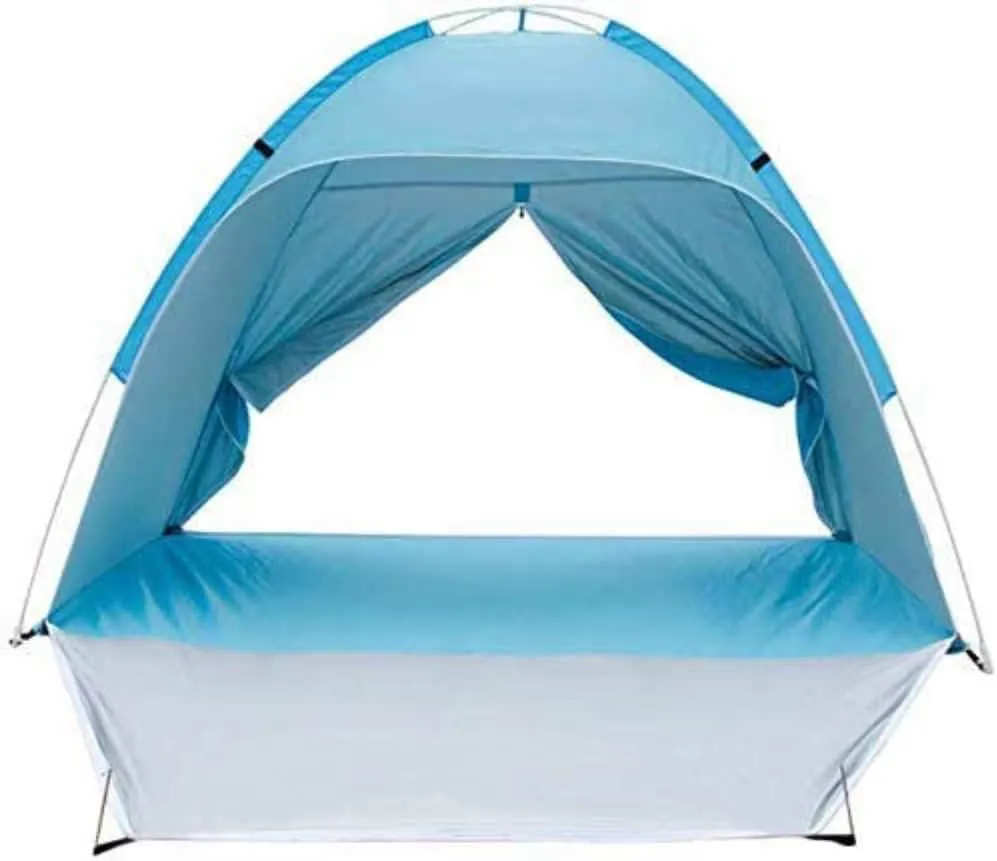 Pop Up Quick Opening Beach Tent, Waterproof Sun Shelter Sunscreen Shade Canopy for Pool Party Vacatio,Blue