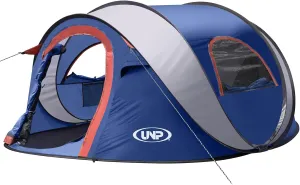 Pop-up Tent, 3 Person Camping Tent, Instant Portable Beach Tent, Easy Pop Up Shade Tents 2 Doors for Camping Hiking & Traveling with Carrying Bag