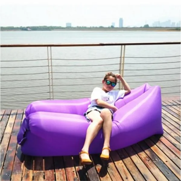 Portable Inflatable Bed Sleeping Sofa for Travelling Camping Purple