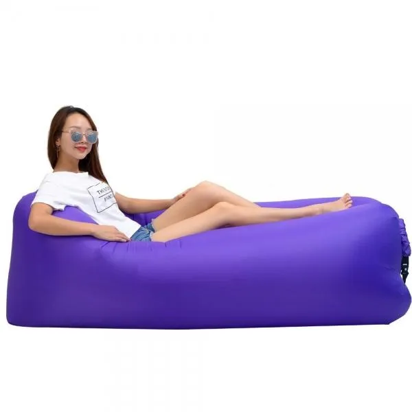 Portable Inflatable Bed Sleeping Sofa for Travelling Camping Purple
