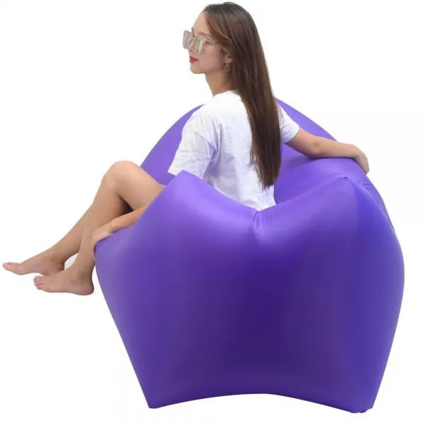 Portable Inflatable Bed Sleeping Sofa for Travelling Camping Purple