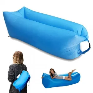 Portable Inflatable Bed Sleeping Sofa for Travelling Camping Sky Blue
