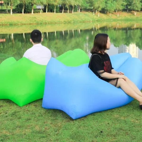 Portable Inflatable Bed Sleeping Sofa for Travelling Camping Sky Blue