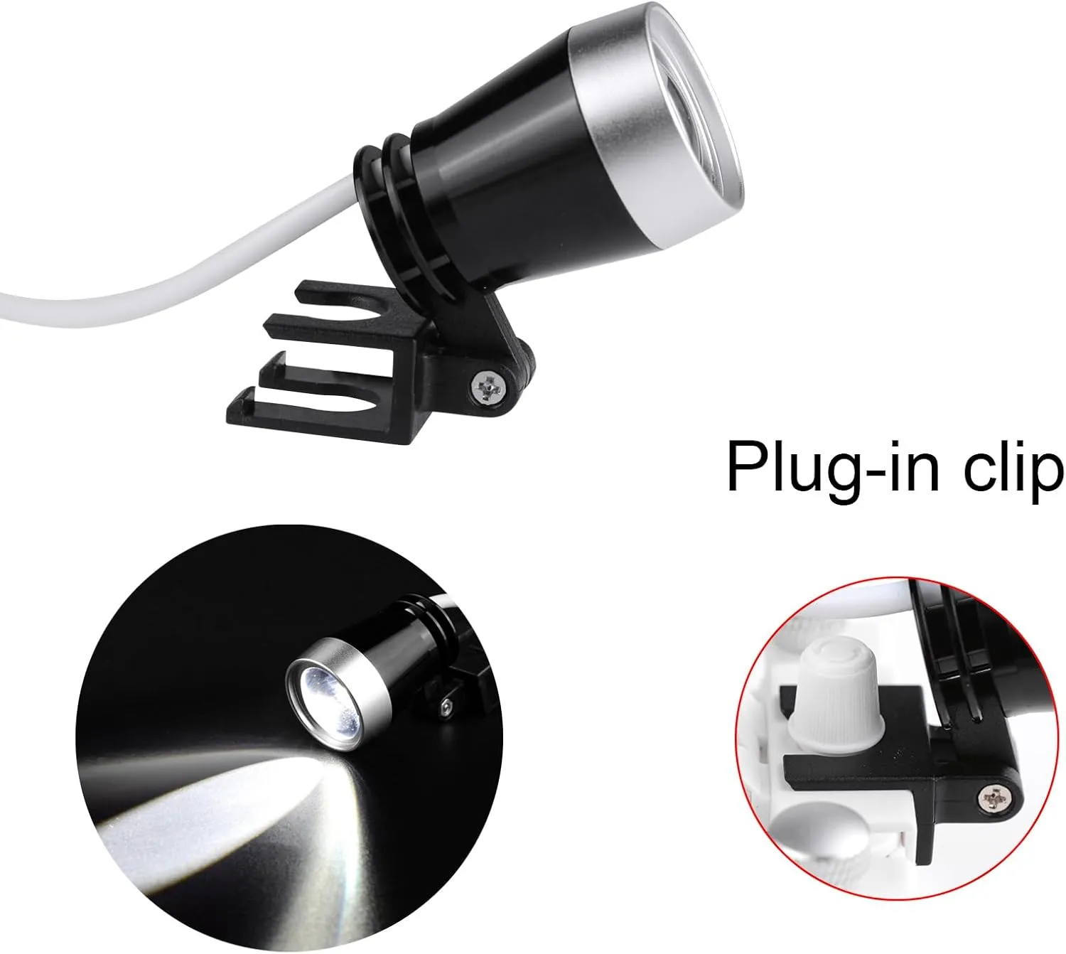 Portable Lab 1W LED Head Light Headlight with 2.5X/3.5X Binocular Loupes Magnifying Glasses Optical Glass Cloth Bag Style (Red, 3.5X)