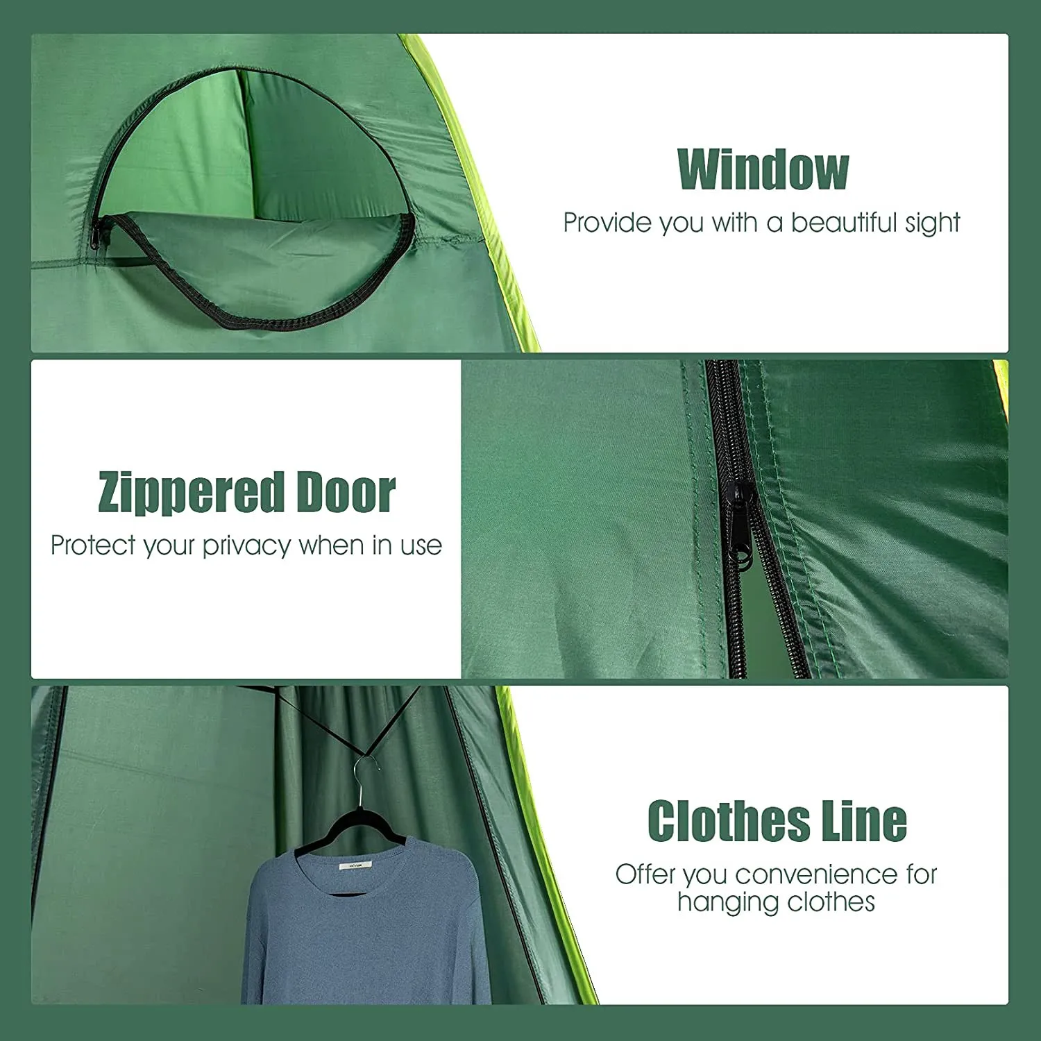 Portable Pop Up Privacy Shower Toilet Camping Tent