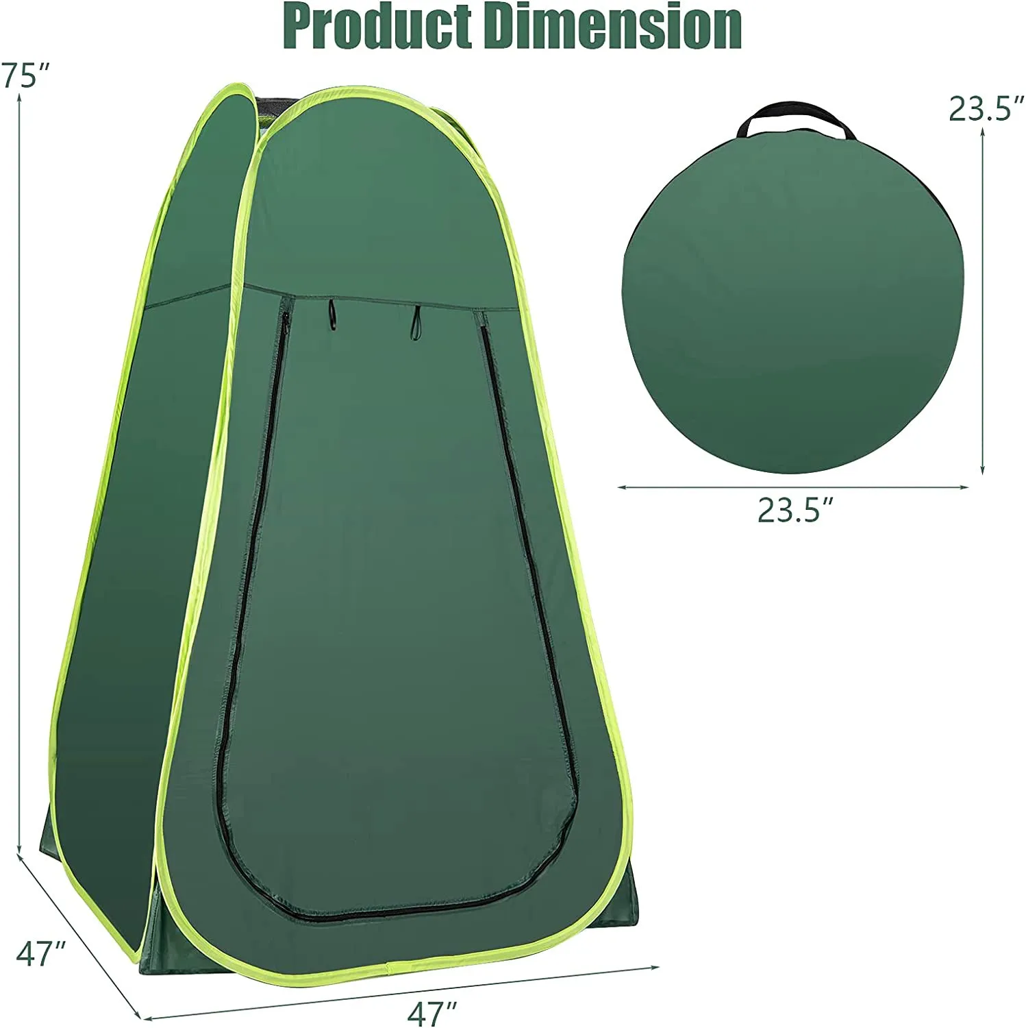 Portable Pop Up Privacy Shower Toilet Camping Tent