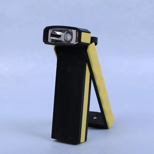 Powerful Dual Magnet Battery Operated LED COB Work Light Tent Camping Lamp Yellow
