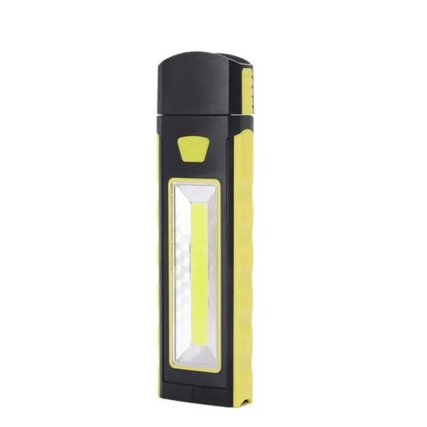 Powerful Dual Magnet Battery Operated LED COB Work Light Tent Camping Lamp Yellow