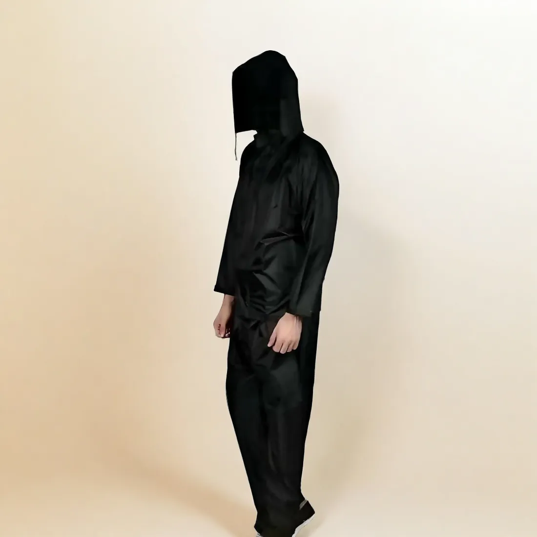 Premium Black Waterproof Rain Suit for Men (Jacket & Pant with Hood)