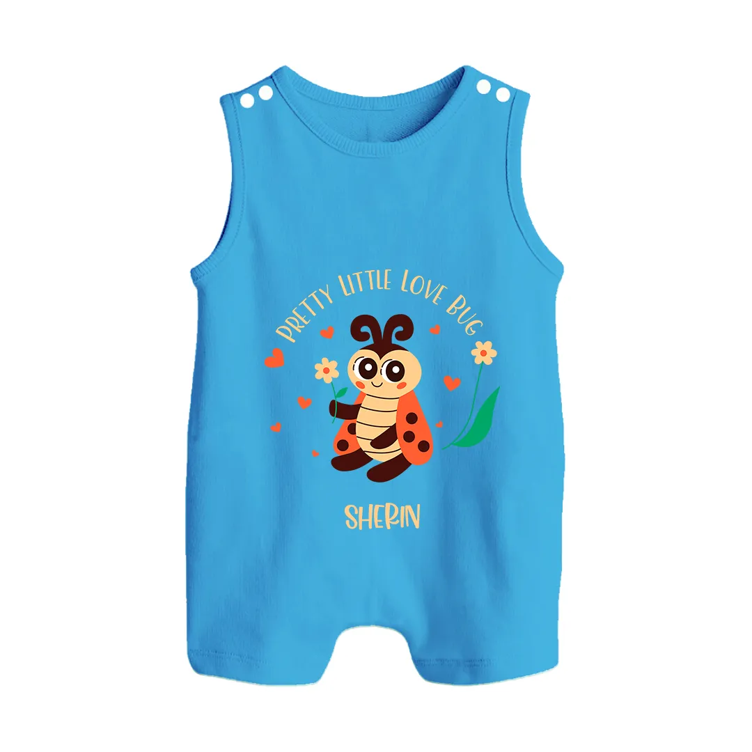 Pretty Little Love Bug - Valentine's Day Themed Customized Romper Suit For Babies With Name