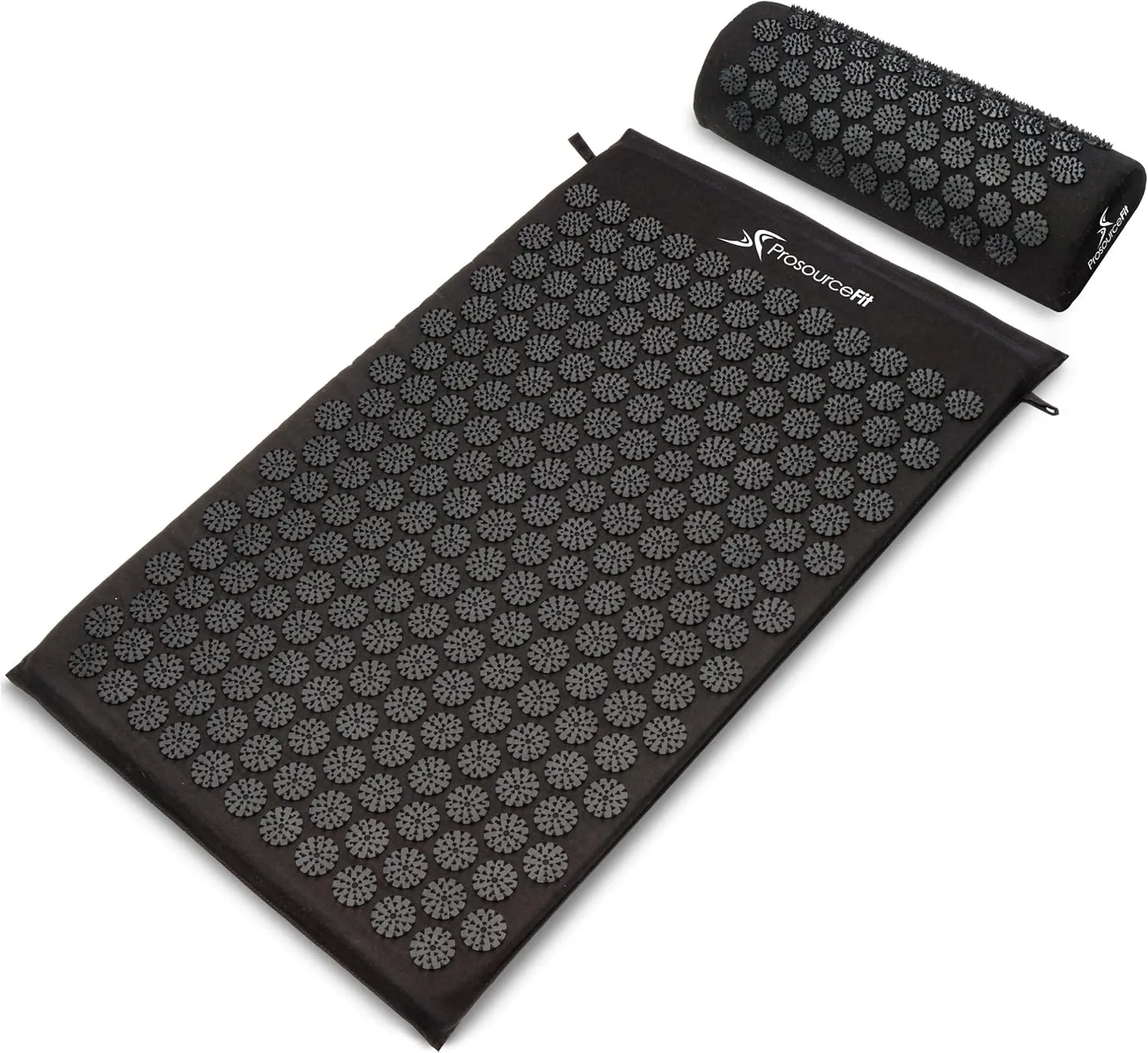 ProsourceFit Acupressure Mat and Pillow Set for Back/Neck Pain Relief and Muscle Relaxation, XL - Blue/White