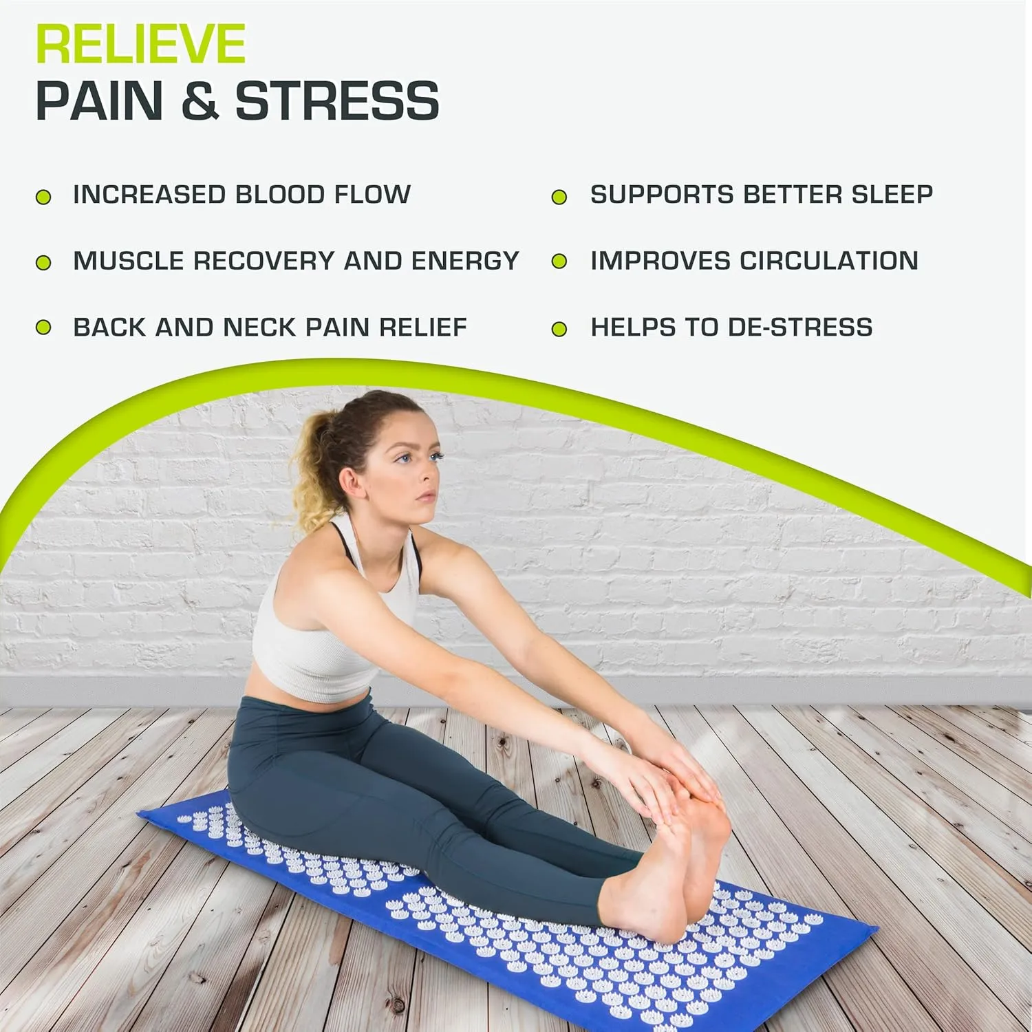 ProsourceFit Acupressure Mat and Pillow Set for Back/Neck Pain Relief and Muscle Relaxation
