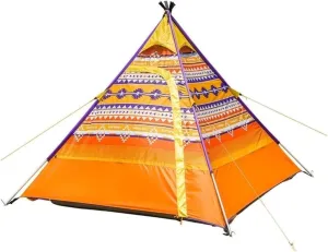 Pyramid Shape Tent 3 Person Easy Set Up Waterproof Sunscreen Coating Aluminum Rod Instant Outdoor Tent Tents for Camping (Orange 220 * 220 * 180cm)