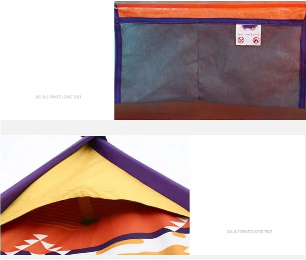 Pyramid Shape Tent 3 Person Easy Set Up Waterproof Sunscreen Coating Aluminum Rod Instant Outdoor Tent Tents for Camping (Orange 220 * 220 * 180cm)