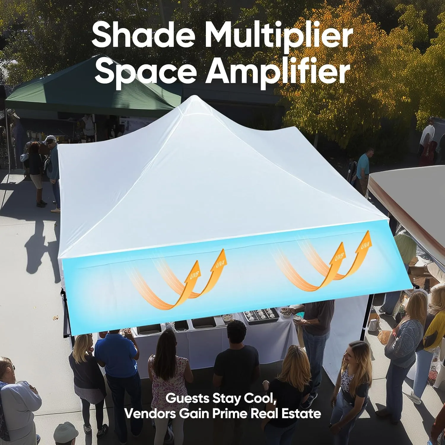 Quictent 10'x10' Heavy Duty Pop up Canopy Tent with Sidewalls, Commercial Grade Instant Shelter with Wheeled Bag for Outdoor, Parties, Markets, 600D Silver Coated UPF 50  Sun Shield