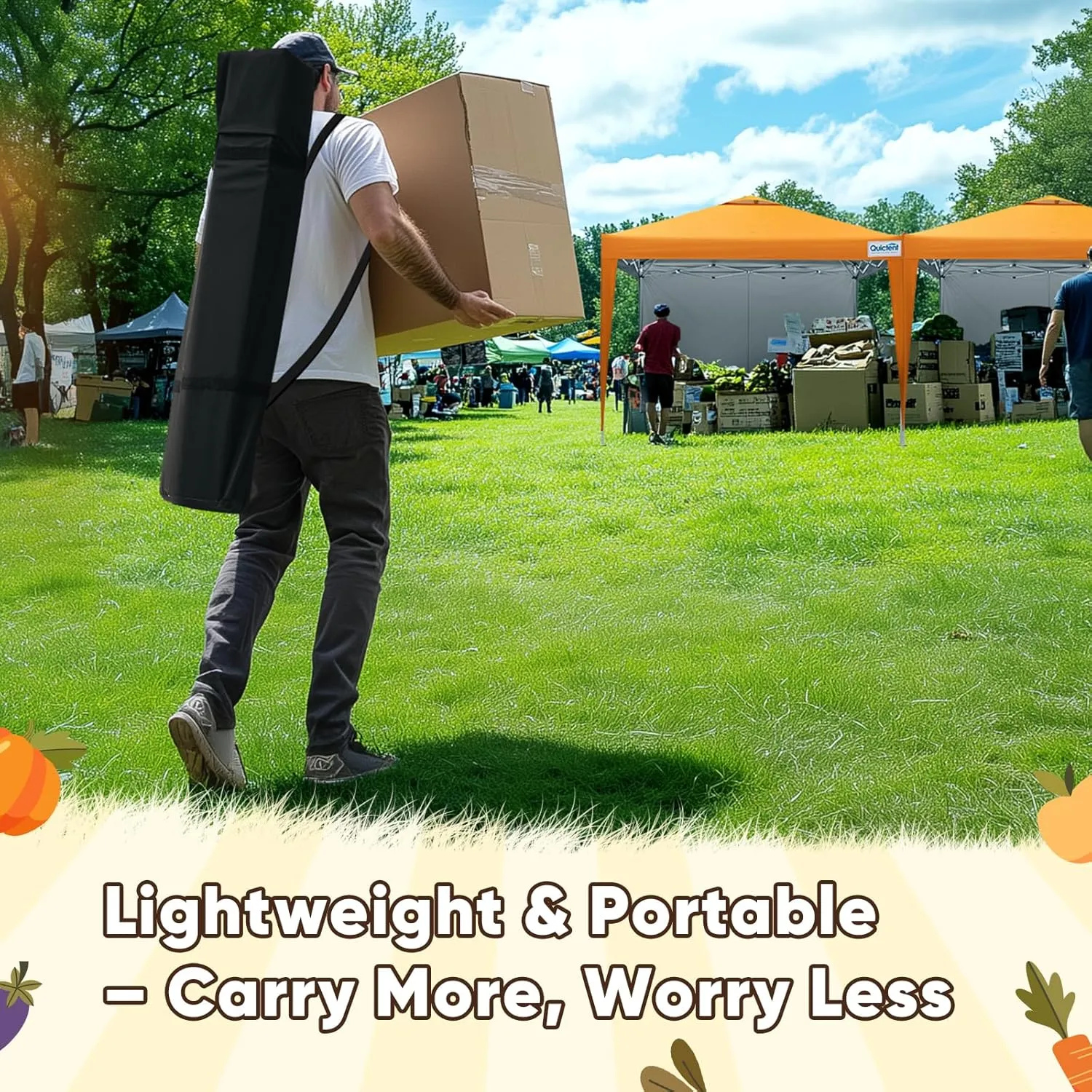 Quictent 10x10 Pop Up Canopy Tent with 1 Sidewall, Instant Setup Gazebo for 1 Person, Portable & Compact, Waterproof & UV Protection, Ideal for Camping, Beach, Parties, and Outdoor Events
