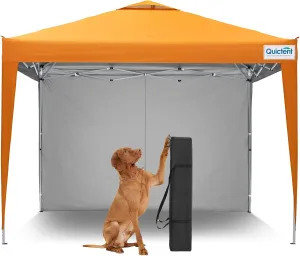 Quictent 10x10 Pop Up Canopy Tent with 1 Sidewall, Instant Setup Gazebo for 1 Person, Portable & Compact, Waterproof & UV Protection, Ideal for Camping, Beach, Parties, and Outdoor Events