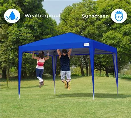 Quictent Privacy Upgraded Standard 8' x 8' Pop Up Canopy -Royal Blue