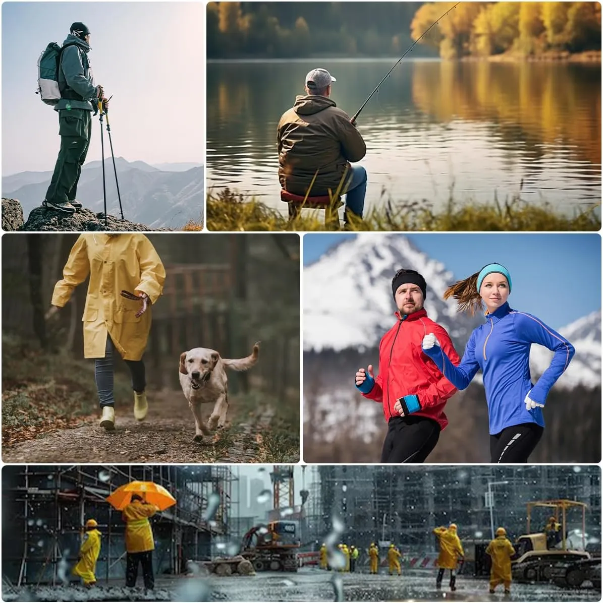 Rain Suit for Men & Women, Heavy Duty Rain Suits, Waterproof Rain Gear, Rain Coats with Eye-Catching Reflective Strip
