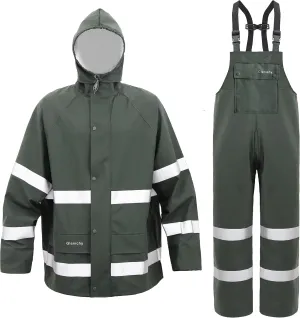 Rain Suit For Men & Women Waterproof Heavy Duty Rain Gear Outdoor Work Fishing Jacket & Trouser Breathable Raincoats