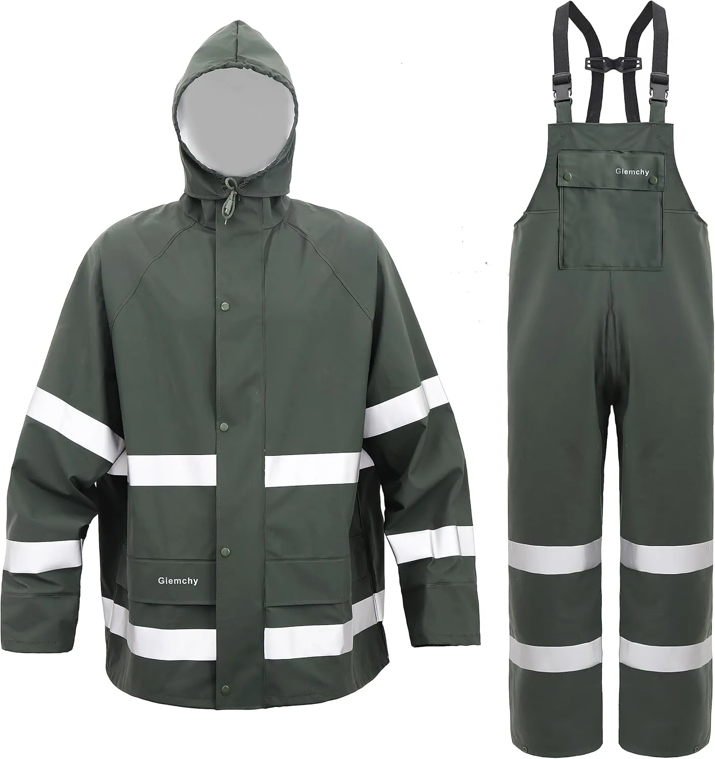 Rain Suit For Men & Women Waterproof Heavy Duty Rain Gear Outdoor Work Fishing Jacket & Trouser Breathable Raincoats