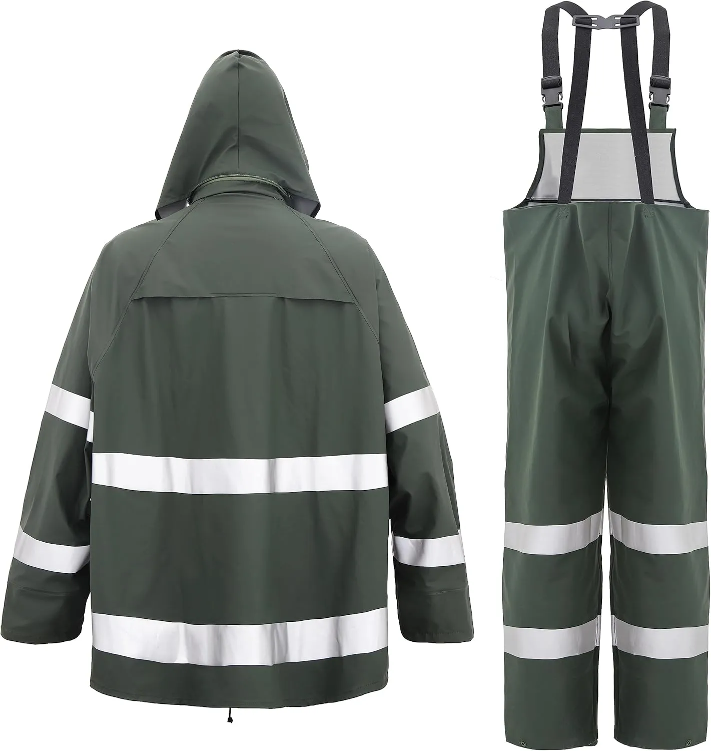 Rain Suit For Men & Women Waterproof Heavy Duty Rain Gear Outdoor Work Fishing Jacket & Trouser Breathable Raincoats