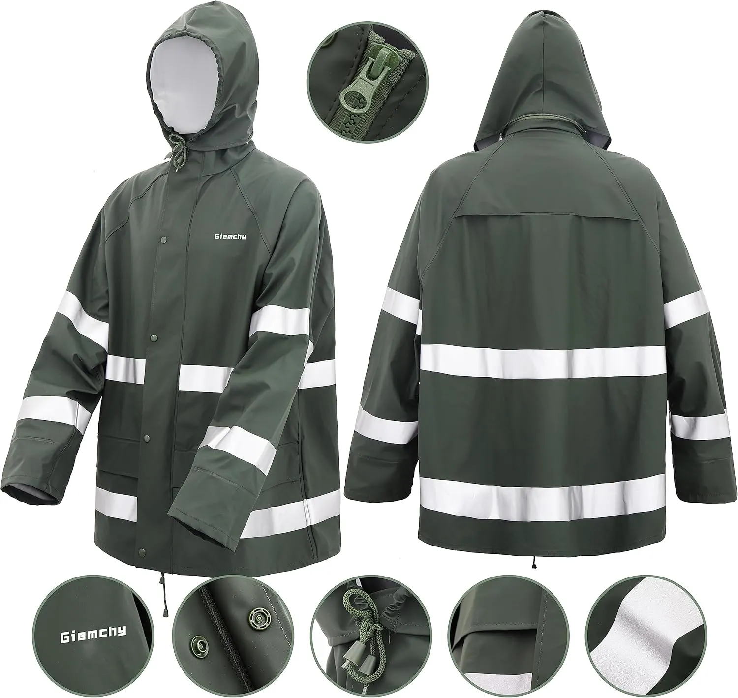 Rain Suit For Men & Women Waterproof Heavy Duty Rain Gear Outdoor Work Fishing Jacket & Trouser Breathable Raincoats