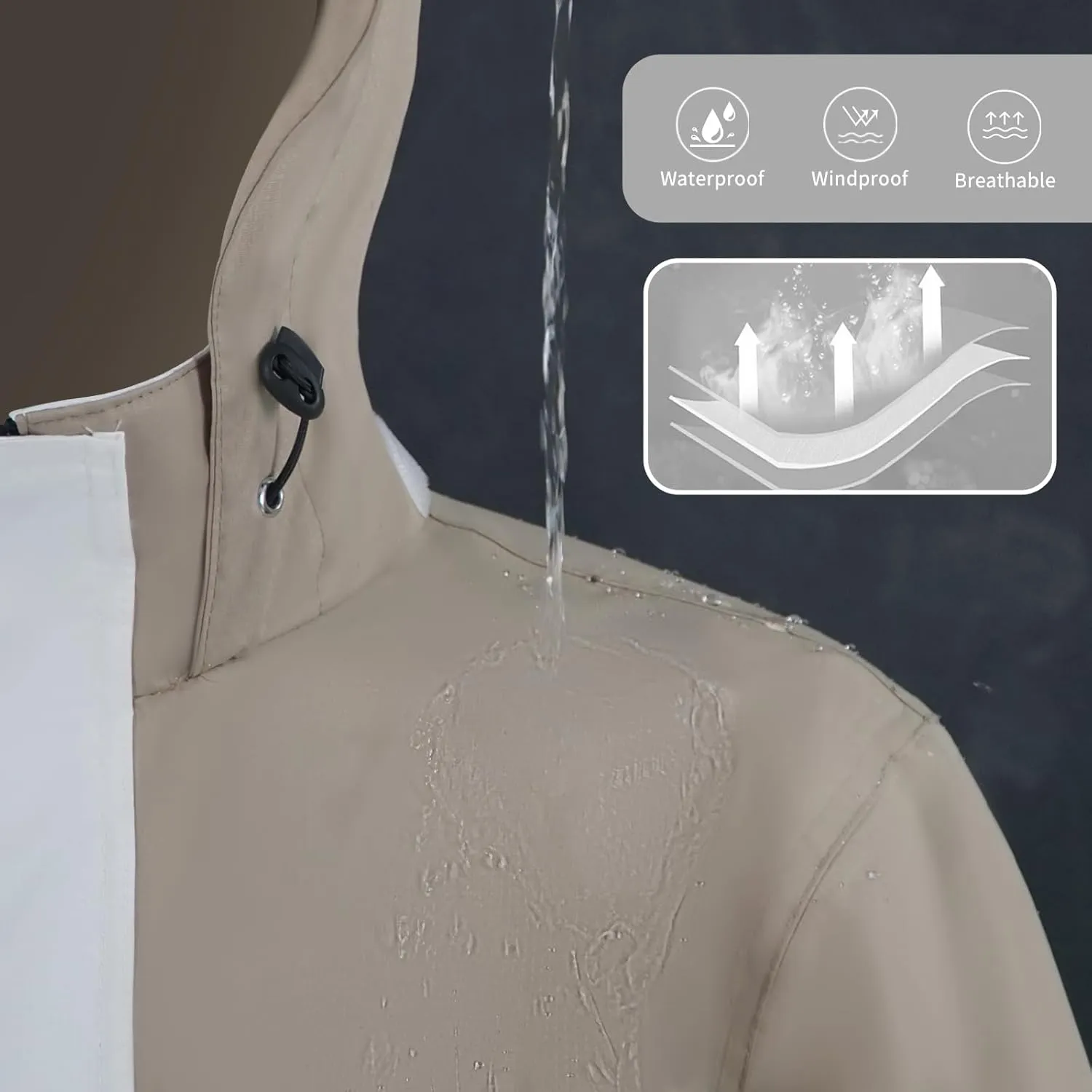 Rain Suit for Women, Waterproof Rain Jacket & Trouser with Reflective Srtip, Rain Gear for All-Sport Anti-storm
